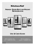 Preview for 1 page of KitchenAid FRENCH DOOR BOTTOM MOUNT REFRIGERATOR Use & Care Manual