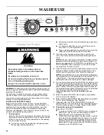 Preview for 10 page of KitchenAid FRONT-LOADING AUTOMATIC WASHER Use And Care Manual