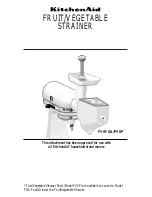 Preview for 1 page of KitchenAid FVSFGA User Manual