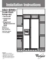 KitchenAid GOLD SERIES Installation Instructions Manual preview