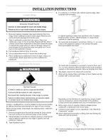 Preview for 8 page of KitchenAid GW3 Installation Instructions Manual