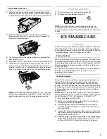 Preview for 9 page of KitchenAid ICEMAKER Use And Care Manual