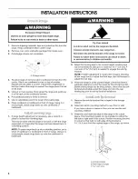 Preview for 6 page of KitchenAid II KERS205T Installation Instructions Manual