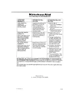 Предварительный просмотр 27 страницы KitchenAid Imperial KEBI141 Use And Care Manual