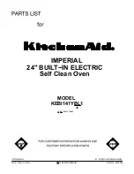 KitchenAid IMPERIAL KEBI141YBL1 Parts List preview