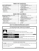 Preview for 2 page of KitchenAid Instant-Hot KHWC260 Installation And User Instructions Manual