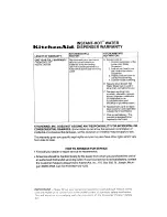 Preview for 2 page of KitchenAid Instant-Hot KHWS160 Use And Care Manual