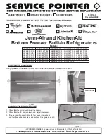 Предварительный просмотр 1 страницы KitchenAid JB36SEFXLB00 Service Pointer