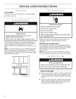 Preview for 4 page of KitchenAid JUW248LWRS00 Use & Care Manual