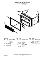 Preview for 5 page of KitchenAid K2TLEFFWMS - 21.7 cu. Ft. Top-Freezer Refrigerator Parts List