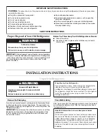 Preview for 2 page of KitchenAid K2TREFFWWH Use & Care Manual