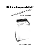 Предварительный просмотр 1 страницы KitchenAid KAWE950V Use And Care Manual