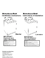 Preview for 1 page of KitchenAid KAWS700GQ Installation Instructions Manual