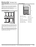 Предварительный просмотр 1 страницы KitchenAid KBCS24 Product Dimensions