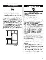 Preview for 21 page of KitchenAid KBFS20ECMS User Manual