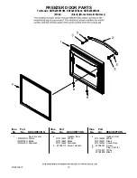 Preview for 13 page of KitchenAid KBFS20EVBL00 Parts List