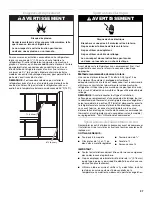 Предварительный просмотр 37 страницы KitchenAid KBFS20EVMS - 19.7 cu. ft User Instructions