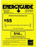 KitchenAid KBFS22EWBL Energy Manual preview