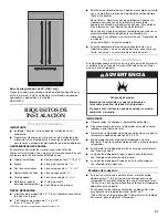 Предварительный просмотр 31 страницы KitchenAid KBLC36FTS - 36" Bottom-Freezer Refrigerator Installation Manual