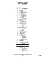 Preview for 20 page of KitchenAid KBLC36FTS00 Parts List