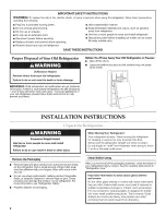 Предварительный просмотр 2 страницы KitchenAid KBLS20ETSS11 User Instructions