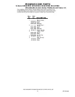 Preview for 10 page of KitchenAid KBLS22EV - 21.9 cu. Ft. Bottom Freezer Refrigerator Parts List