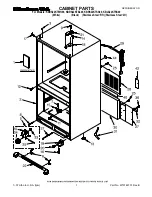 Preview for 1 page of KitchenAid KBLS22KTSS - 21.9 Bottom-Freezer Refrigerator Cabinet Parts