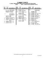 Preview for 2 page of KitchenAid KBLS22KTSS - 21.9 Bottom-Freezer Refrigerator Cabinet Parts