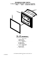 Предварительный просмотр 5 страницы KitchenAid KBLS22KVSS - 21.9 cu. Ft. Bottom Mount Refrigerator Parts List