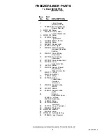 Preview for 8 page of KitchenAid KBRC36FTS00 Parts List