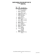 Preview for 12 page of KitchenAid KBRC36FTS00 Parts List