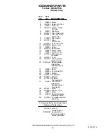 Preview for 20 page of KitchenAid KBRC36FTS00 Parts List