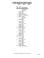 Preview for 8 page of KitchenAid KBRS22KGBL3 Parts List