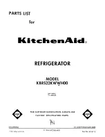 Предварительный просмотр 1 страницы KitchenAid KBRS22KWWH00 Parts Manual