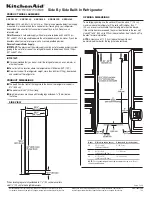 Предварительный просмотр 1 страницы KitchenAid KBSD602E Installation Instructions