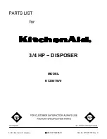 KitchenAid KCDI075V0 Parts List preview