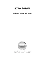 KitchenAid KCDP 9010/I Instructions For Use Manual preview