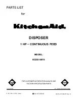 KitchenAid KCDS100T0 Parts List preview