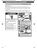 Preview for 8 page of KitchenAid KCM0812 Instructions For Use Manual