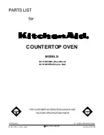 KitchenAid KCO1005ER - Countertop Oven Parts List предпросмотр