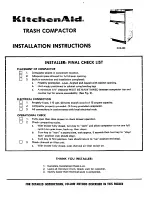 KitchenAid KCS-200 Installation Instructions preview