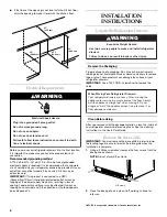 Preview for 6 page of KitchenAid KDDA27TRS Installation Manual