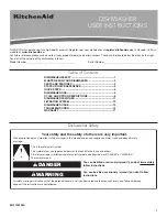 Preview for 1 page of KitchenAid KDFE104HPS User Manual