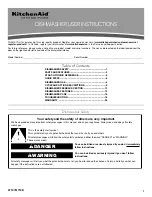 Preview for 1 page of KitchenAid KDFE204E User Instructions