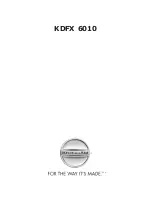 KitchenAid KDFX 6010 Manual preview