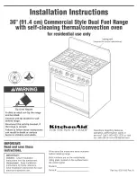 KitchenAid KDRP462LSS08 Installation Instructions Manual preview