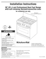 KitchenAid KDRP467KSS02 Installation Instructions Manual preview