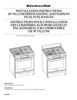 KitchenAid KDRS807SSS00 Installation Instructions Manual preview