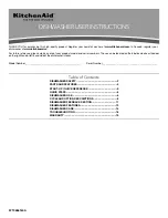 Preview for 1 page of KitchenAid KDTM354DSS User Instructions