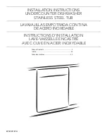 KitchenAid KDTM354EBS Installation Instructions Manual preview